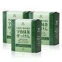 医食同源研究会　うるおいあわあわ宇治抹茶せっけん（内容量：100g）3個