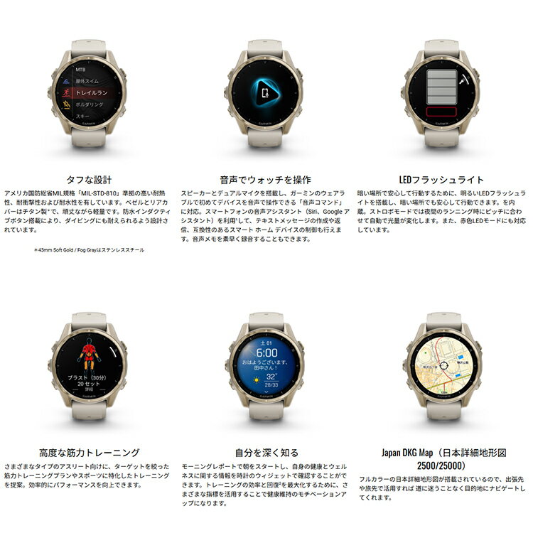 [ GARMIN ] ガーミン fenix 8 Sapphire AMOLED 47mm 010-02904