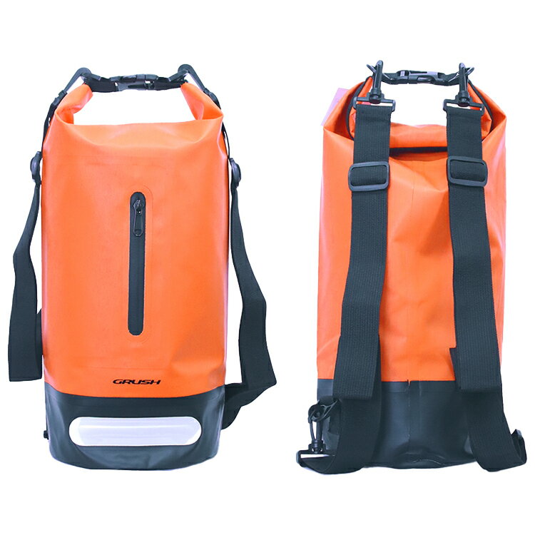 [ GRUSH ] ジップポケット付きドライバッグ [ 10L ]