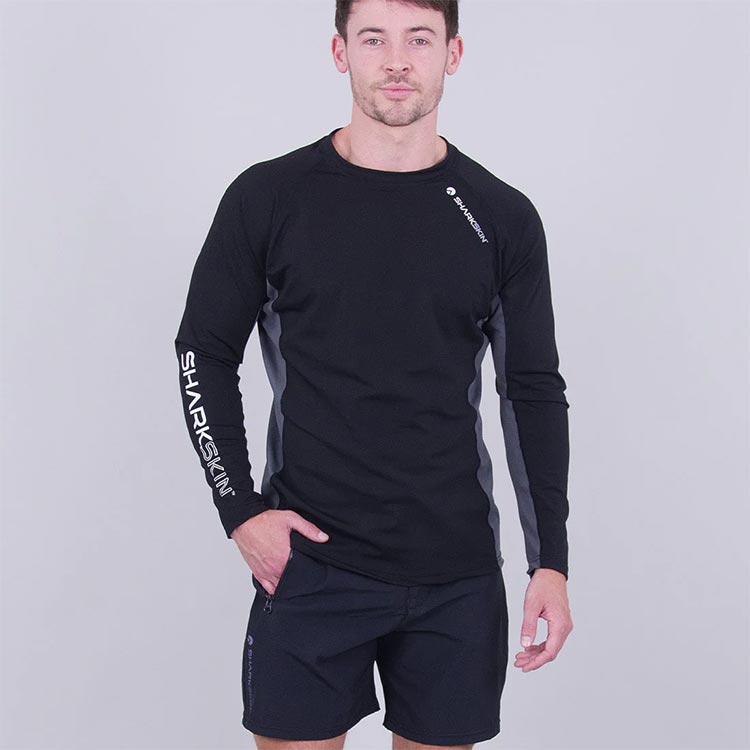 [ SHARKSKIN ] ラッシュガード Rapid Dry Long Sleeve ラピッドドライロングスリーブ [ブラック] 3