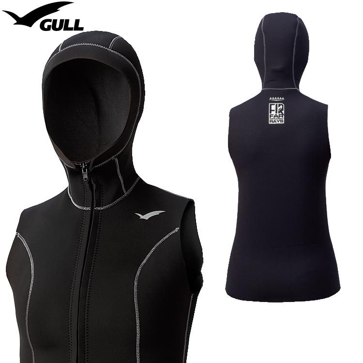 ダイビング GULL 2mm×3mmFIRフードベスト レディース GW-6660A FIR FOOD VEST WOMEN 039 S GW6660A