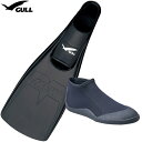 ダイビング フィン ブーツ2点セット GULL ガル MEW FIN (ミューフィン) FFショートブーツの2点セット ブラック ダイビング用フィン