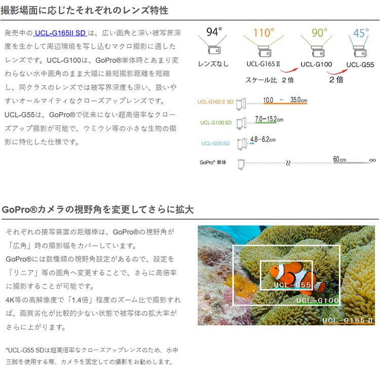 エムアイシー21(mic21)の[ INON ] 水中クローズアップレンズ UCL-G55 SD｜アングル3