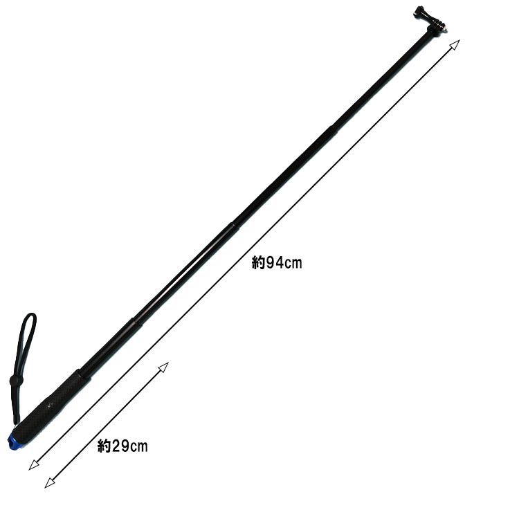 [ PRODIVE ] Extendable Selfie Stick 4段伸縮グリップ 自撮り棒