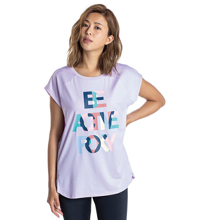 ROXY ロキシー BE ACTIVE ROXY TEE 水陸両用 速乾 UVカット Tシャツ [LAV]