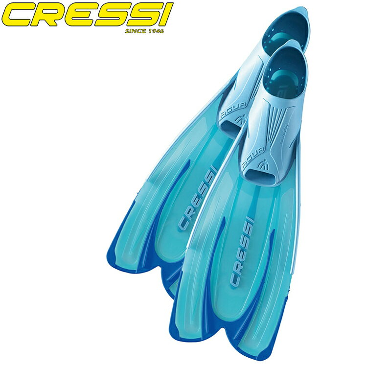 イタリアの老舗メーカー「Cressi-sub(クレッシーサブ)」から新たなスノーケリング用フィンが登場。 スノーケリング用としては長めのブレードを持ちつつも軽量化する事で推進力を生みだしながらも扱いやすいフィンとなっています。 また、フットポケットはクレッシーサブ独自の「アジャスタブルフットポケットシステム」を採用。 伸縮する柔らかなラバー採用で足のフィット感を高めます。 フィンの形上、プレードの位置が足の甲の高さと同じなので、足全体に負荷が分散するため、 ストレスフリーに近い状態でスノーケリングが楽しめます。 【サイズ目安】 ◆35/36：メンズ(22〜23cm) / ウィメンズ(23〜24cm) ◆37/38：メンズ(23.5〜24.5cm) / ウィメンズ(24.5〜25.5cm) ◆39/40：メンズ(25〜26cm) / ウィメンズ(26〜27cm) ◆41/42：メンズ(26.5〜27.5cm) / ウィメンズ(27.5〜28.5cm) ◆43/44：メンズ(28〜29cm) / ウィメンズ(29〜30cm) ◆45/46：メンズ(29.5〜30.5cm) / ウィメンズ(30.5〜31.5cm) ※ブーツの種類や足型によって異なる場合があります。