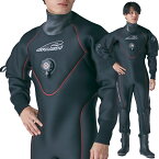 数量限定特価 [ GRUSH ] ドライスーツ メンズ DRY SUITS (BK (RDステッチ)) [ダイビング用]　今だけネックガードハンガー付き