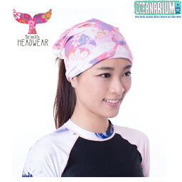 [ OCEANARIUM ] バンダナ（ピンク クジラ） H02 PINK WHALE HEADWEAR (DOUBLE SIDE PATTERN) 26cm x 50cm