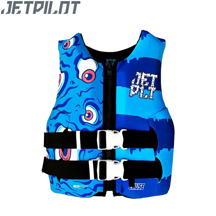 Rakuten - [ JETPILOT ] ジェットパイロット　JA24211B-CGA ボーイ コーズ CGA ネオベスト [ブルー] ウエイクボード ジェットスキー ライフジャケット 水上バイク キッズ ジュニア 子供用