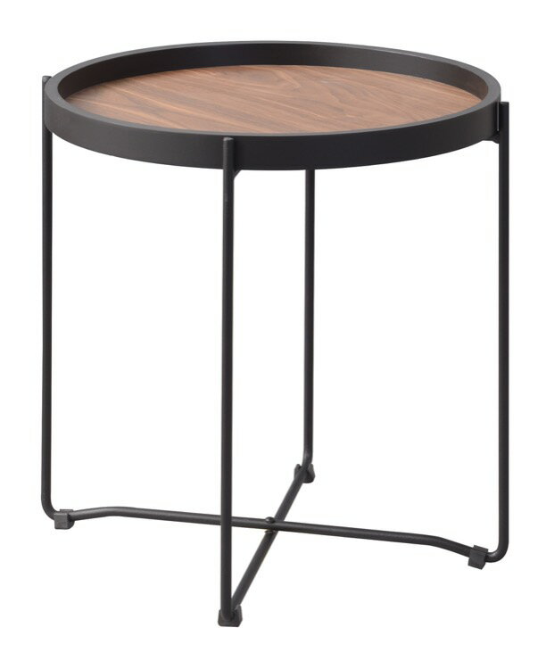 サイドテーブル 丸 おしゃれ ブラウン 小さめ トレー ラウンド 木目調 メンズライク かっこいい 北欧 お洒落 モダン デザイン テイスト スタイル カフェ風...