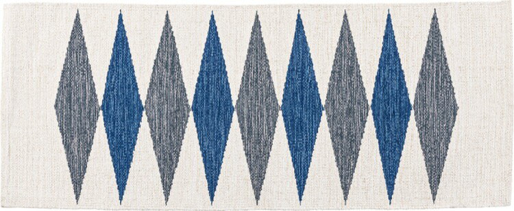 キッチンマット ラグ おしゃれ ブルー コットン オールシーズン 洗面所 長方形 シンプル 可愛い 北欧 お洒落 モダン デザイン テイスト スタイル カフェ風 人気 おすすめ アイテム インテリア 家具 新生活 一人