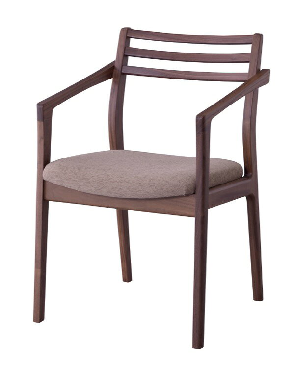 【商品について】種類：チェア【商品サイズ(cm)】(約)W50×D51×H76.5×SH43【素材】天然木(ウォルナット) ウレタン塗装 ポリエステル【組立】完成品【原産地】日本※在庫状況や返品、キャンセル等について こちらの商品はメーカー直送商品となります。 ご注文確認後にメーカーへ在庫確認を致しますので、 ご注文後に在庫がない場合がございます。その際は何卒ご了承下さい。 また、商品発送後のキャンセルや返品、交換、変更等はお受け出来かねます。 ※お支払い方法・配送について 北海道・沖縄・離島については、配送不可のため当店により ご注文をキャンセルとさせて頂きます。何卒ご理解お願い致します。 代金引換はご対応不可となります。 ご選択された場合、当店にてご注文キャンセルとさせて頂きますので 何卒ご了承下さい。 ※日時指定について メーカー直送商品の為、日時指定は不可となります。 記載頂きましてもご対応出来かねますので予めご了承下さい。 商品により運送会社が異なります為、確約・確証はございませんが、 発送完了メールに記載のある運送会社及び追跡番号等をご確認頂き、 お客様にて運送会社へご相談下さい。