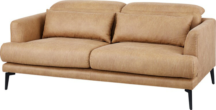 ソファ3人掛けおしゃれベージュリク...