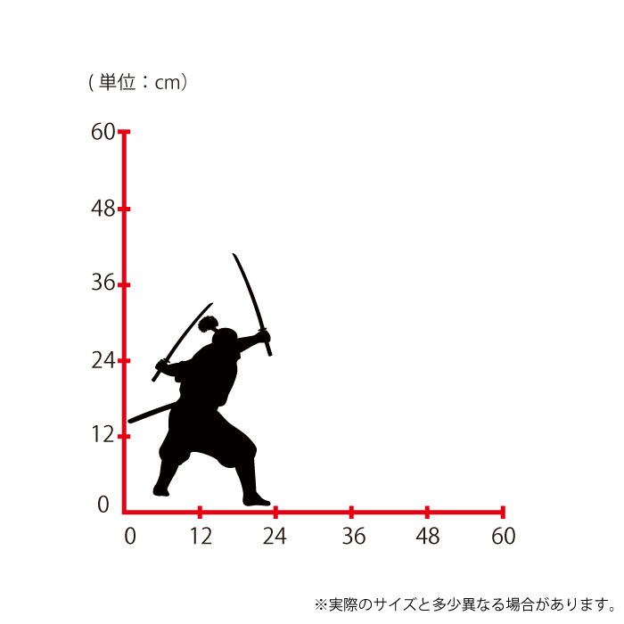 ウォールステッカー 壁シール 壁ステッカー Lサイズ 侍 武士 SAMURAI 切腹 戦国時代 刀 スイッチ コンセント 小さい 人気 かわいい 面白い シルエット DIY デコレーション 転写 インテリア 剥がせる リフォーム プレゼント 飾 mic319-10015005 MIC楽天市場店 サンプル画像2