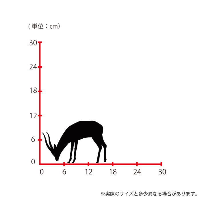 ウォールステッカー 壁シール 壁ステッカー Mサイズ ガゼル 動物 トナカイ サファリ gazelle スイッチ コンセント 小さい 人気 かわいい 面白い シルエット DIY デコレーション 転写 インテリア 剥がせる リフォーム プレゼン mic319-10014560 MIC楽天市場店 サンプル画像2