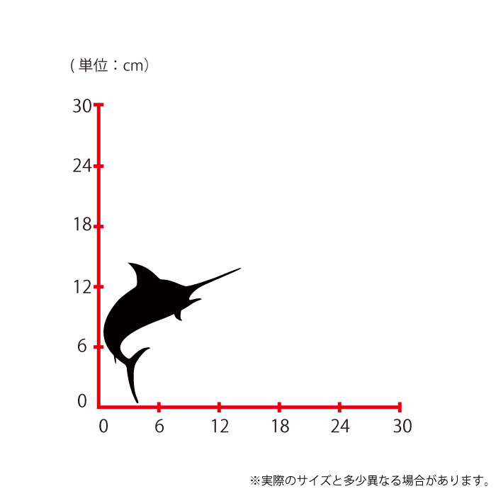 ウォールステッカー 壁シール 壁ステッカー Mサイズ カジキ メカジキ トローリング...