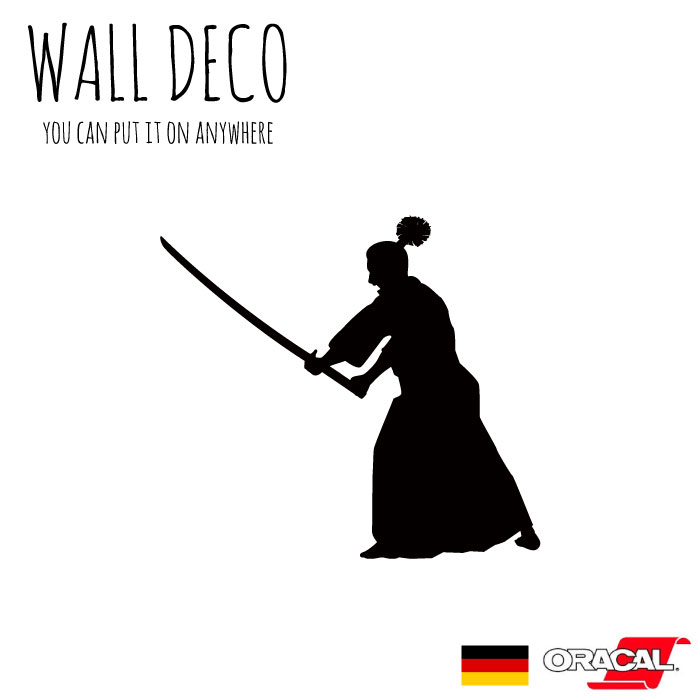 ウォールステッカー 壁シール 壁ステッカー 侍 武士 SAMURAI 戦国時代 刀 スイッチ コンセント 小さい 人気 かわいい 面白い シルエット DIY デコレーション 転写 インテリア 剥がせる リフォーム アレンジ プレゼント 飾り付