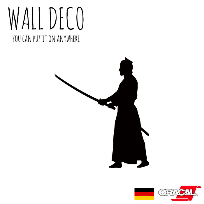 ウォールステッカー 壁シール 壁ステッカー 侍 武士 SAMURAI 戦国時代 刀 戦国 日本刀 スイッチ コンセント 小さい 人気 かわいい 面白い シルエット DIY デコレーション 転写 インテリア 剥がせる リフォーム アレンジ プレゼ