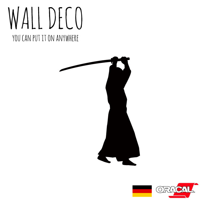 ウォールステッカー 壁シール 壁ステッカー 侍 武士 SAMURAI 戦国時代 刀 戦国 日本刀 スイッチ コンセント 小さい 人気 かわいい 面白い シルエット DIY デコレーション 転写 インテリア 剥がせる リフォーム アレンジ プレゼ