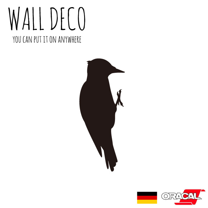 ウォールステッカー 壁シール 壁ステッカー キツツキ 動物 テイオウキツツキ 鳥類 スイッチ コンセント 小さい 人気 かわいい 面白い シルエット DIY デコレーション 転写 インテリア 剥がせる リフォーム アレンジ プレゼン