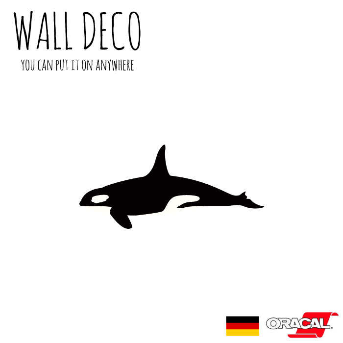 ウォールステッカー シャチ 動物 大物 水族館 クジラ 哺乳類 スイッチ コンセント 小さい 人気 かわいい 面白い シルエット シール DIY デコレーション 転写 インテリア 剥がせる リフォーム アレンジ プレゼン