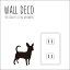 ウォールステッカー WALL DECO チワワ 動物 犬 プーリ ペット 犬 DOG スイッチ コンセント 小さい 人気 かわいい 面白い シルエット シール DIY デコレーション 転写 インテリア 剥がせる リフォーム アレンジ プレゼント 飾り付け インテリア 子供部屋 壁紙シール MIC