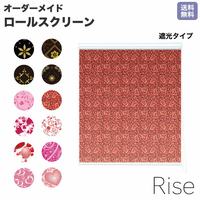 ロールスクリーン Rise 遮光 トーンオントーン マドラス ダイアモンド ライズ オーダー 1cm単位 間仕切り 窓 目隠し 個性的 カラフル 転写 メカキット オシャレ チェーン 調光 柄 デザイン パターン 賃貸 新