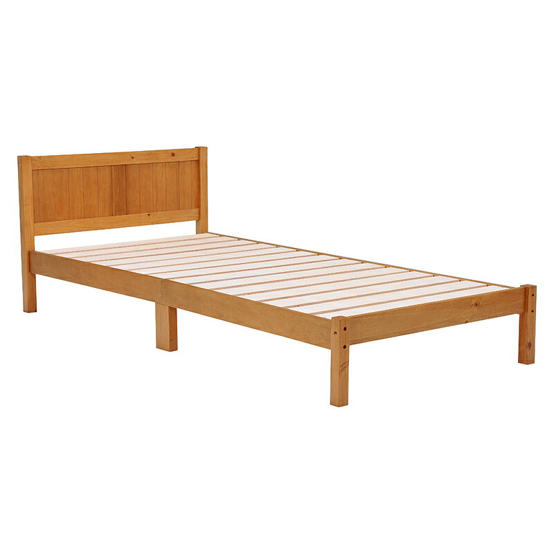 ベッド マットレスセット シングル おしゃれ ライトブラウン すのこ ポケットコイル 木製　天然木 快眠..