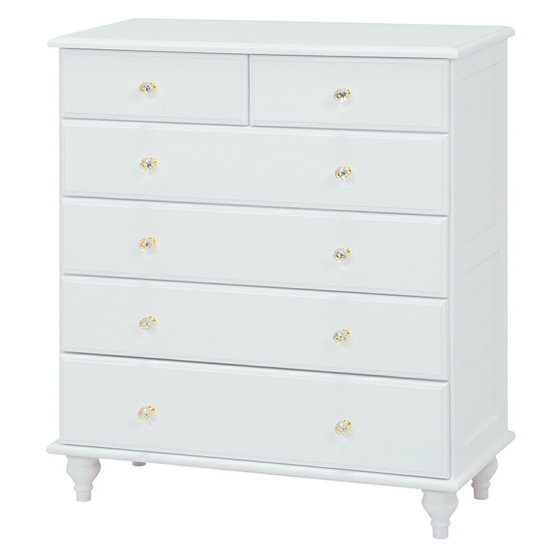 チェスト 5段 おしゃれ ホワイト 大容量 ファッション 姫家具 上品 キラキラ シンプル 北欧 お洒落 モ..