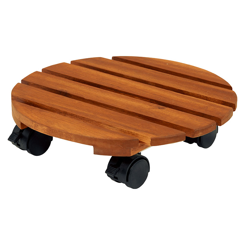 キャスタープランター キャスター付き おしゃれ ウッド 丸 円 移動可能 木製 ベランダ 庭 花 野菜 北欧 お洒落 モダン デザイン テイスト スタイル カフ...