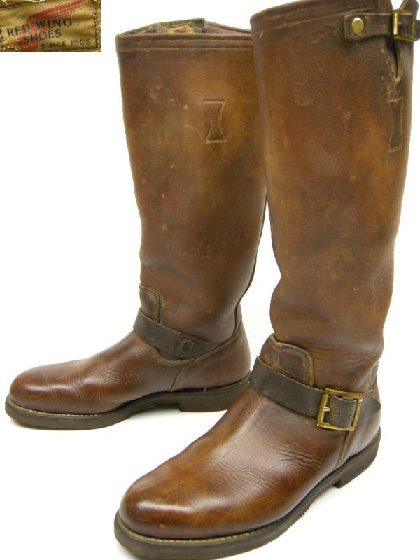 RED WING(レッドウイング)/中古(USED)/メンズ/1968年製ホースハイドHOSE HIDE)#3065 ENGINEER BOOTS(エンジニアブーツ) ビンテージVINTAGE/サイズUS 9D(26.5-27cm)