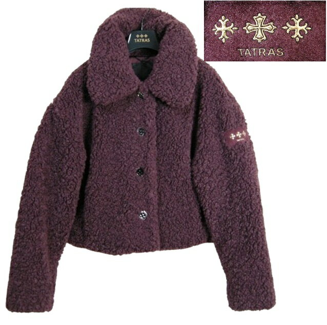 乐天商城 - 【TATRAS/タトラス/Mamateta Blouson/ママテータ/ボアジャケット/テディ/TEDDY/ボアフリースジャケット/BOA FLEECE/レディース/LTAT24A4972-L/WINE/ワインレッド系/パープル系/サイズ3】