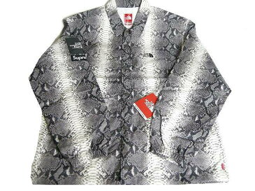 【サイズS】Supreme/シュプリーム/THE NORTH FACE Snakeskin Taped Seam Coaches Jacket/ノースフェイス スネークスキンテープドシームコーチジャケット/JKT/蛇柄【国内正規品】【2018SS/18SS/春夏/メンズ/ナイロンジャケット/TNF】