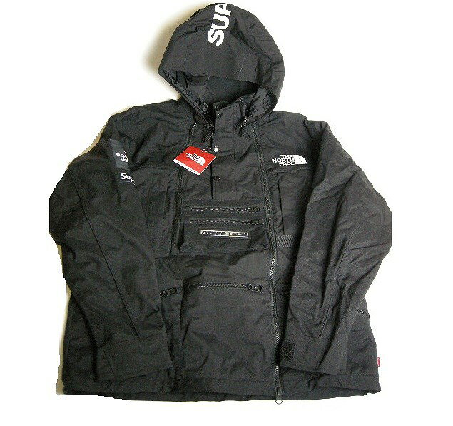 【サイズS】【2016SS Supreme/シュプリーム/The North Face Steep Tech RAIN SHELL Hooded Jacket/ノースフェイス スティープレインシェルフーデッドジャケット/マウンテンジャケット/マウンテンパーカー/16SS/ブラック/BLACK/黒/メンズ/国内正規品】