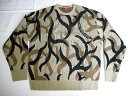 2019AW/Supreme/シュプリーム/Tribal camo Sweater/トライバルカモ ニットセーター/迷彩/カモフラージュ/19FW/19AW/2019FW/秋冬/TAN-サイズM