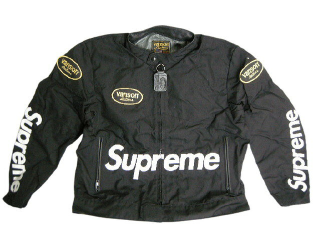 2021SS/Supreme/シュプリーム/VANSON LEATHERS CORDURA JACKET/バンソン レザー コーデュラジャケット/ナイロンジャケット/バイカージャケット/バイクジャケット/バイク服/モーターサイクルジャケット/21SS/SS21/春夏/ブラック/黒/メンズ/サイズM/L