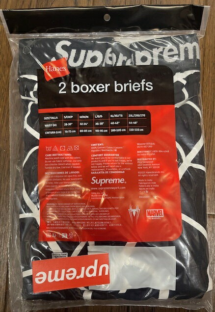 2026SS/Supreme/シュプリーム/Hanes Spider-Man BOXER BRIEFS 2PACK/ヘインズ スパ...