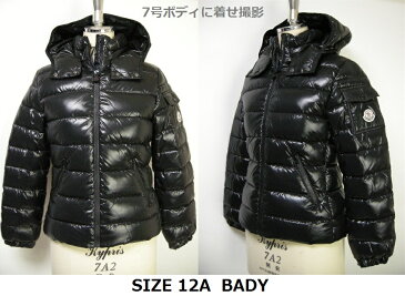 【MONCLER(モンクレール)BADY/バディー/フード付きダウンジャケット】【ジュニアKIDS(キッズ)GIRL(ガール)WOMEN'S(レディース)着用可】【サイズ12A (T00-T0相当)】【2015-2016年A/W AW秋冬/999/ブラック/黒】