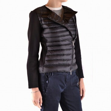 【MONCLER/モンクレール/AMY/エイミー】【レディース】【2017SS/春夏/ライダース型 異素材切替ライトダウンジャケット/ライトダウンカーディガン/999/ブラック/黒】【84982-8299A/スウェットジャージー】【サイズS/L】