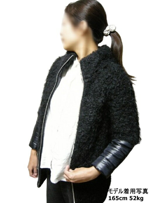 【HERNO/ヘルノ/パティングコート/ダウンコート/ダウンジャケット/異素材切替し/CA006G 38118 9300】【キッズ/KIDS/ガール/子供/黒/...