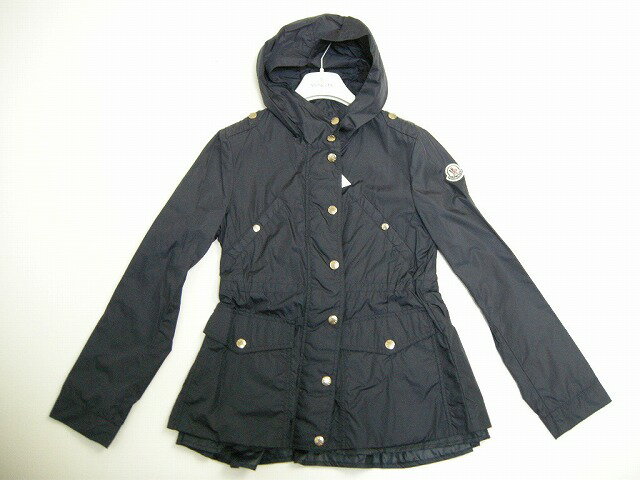 楽天micce楽天市場店【MONCLER/モンクレール/PHILANTHA/フィランサ/ナイロンジャケット/キッズ12Aサイズ（大人女性可）KIDS/キッズ/ガール/子供/2017SS/春夏/フード付ナイロンパーカー/フリルパーカー/ハーフコート/スプリングコート/742/ダークネイビー/サイズ12A （レディース00相当）】