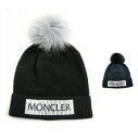 【大人着用OK キッズサイズ】【MONCLER/モンクレール/ブルーFOXファー付きボンボンニットキャップ/ガール/キッズ/レディース/2018-2019秋冬/AW/CAP/ニット帽/帽子/ビーニー/999/ブラック黒/778/ダークネイビー系/イタリア製/ぼんぼん/954-99202-05-948AQ】