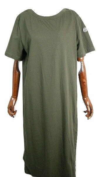 【MONCLER/モンクレール/ABITO/アビト】【レディース/2020SS/春夏/ロングTシャツ/Tシャツ型ワンピース/ドレス/TEE/818/カーキ系/サ...