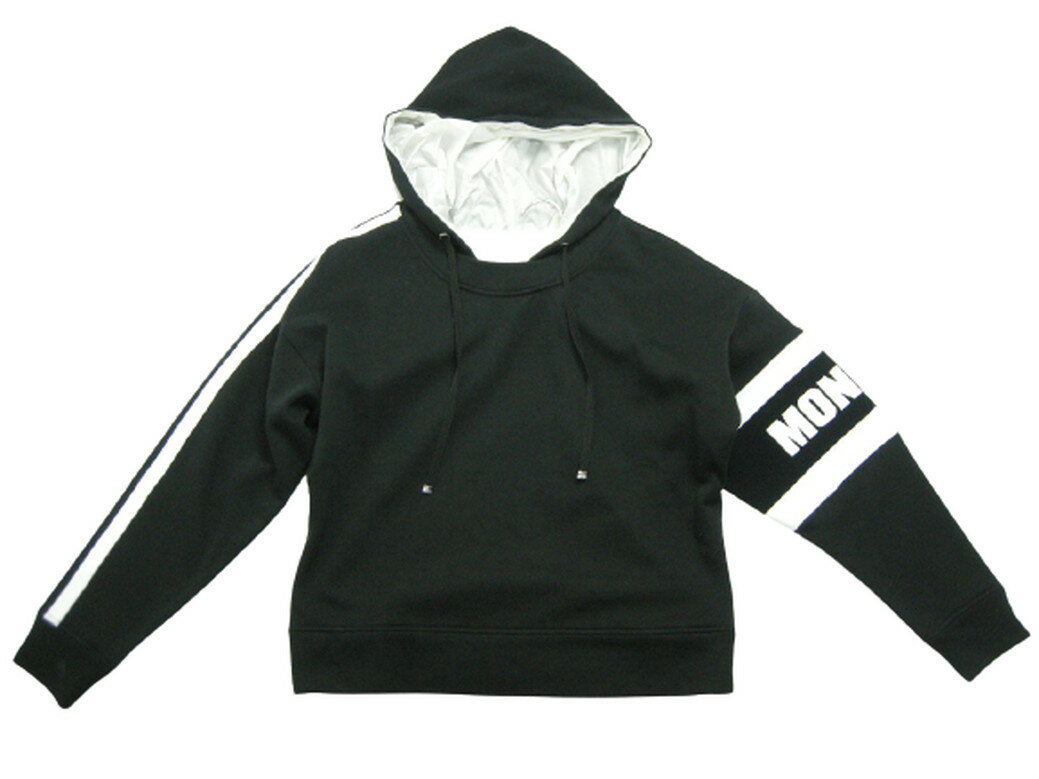 【MONCLER/モンクレール/MAGLIA GIROCOLLO/2WAYスウェットパーカー クルーネック/スエット/トレーナー/レディース/2020SS/春夏/999/ブラック/サイズS (ゆったりめ)】【8G709-00-V8105】