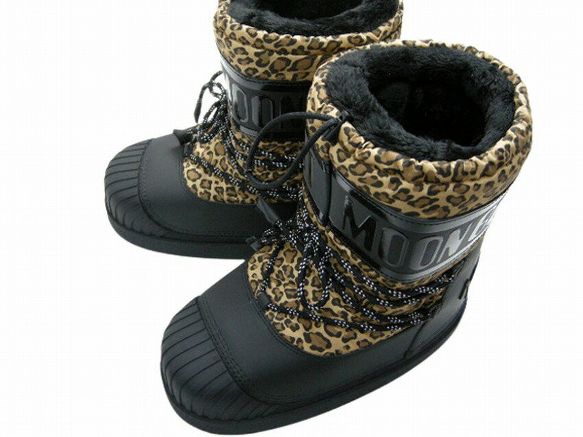 【MONCLER/モンクレール x MOON BOOT/ムーンブーツ/GENIUS/ジーニアス/8 PALM ANGELS/パームエンジェルス/Shedir Snow Boots レオパード柄スノーブーツ/シューズ/2021-2022AW/秋冬/230/ブラック/ヒョウ柄/レディース/サイズ35/36 37/38 39/40 /09L-4H700-00-02T1U】 1