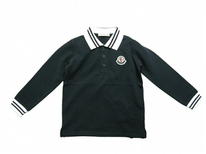 MONCLER/モンクレール/MAGLIA POLO MANICA L/長袖ポロシャツ/鹿の子長袖TシャツロンT/長袖カットソー/ベビーサイズ12/18 18/24 2A (1才-2才サイズ)2020-2021AW/秋冬/778/ダークネイビー系/ベビー/BABY/KIDS/キッズ/子供/ガール女の子/ボーイ男の子8B708-20-8496F