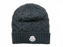 【大人も着用OK キッズサイズ】【MONCLER/モンクレール/BERRETTO/ロゴワッペン付きケーブル編みニットキャップ/CAP/ニット帽/帽子/ビーニー/KIDS/ガール/レディース/2020-2021AW/秋冬/778/ダークネイビー系/イタリア製/954-3B715-20-04S02/サイズL】