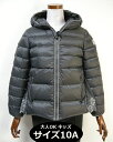 【MONCLER/モンクレール/MARGUERITES/フリル付きダウンジャケット/キッズ10Aサイズ(大人女性可)KIDS/キッズ/ガール/子供/2017-2018AW/秋冬/フードダウン/ショートダウン/ダウンパーカー/924/ダークグレー系/サイズ10A (レディース00相当 140cmサイズ)】