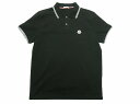 【MONCLER/モンクレール/MAGLIA POLO MANICA C/ポロシャツ/POLO SHIRT/半袖鹿の子Tシャツ/TEE/2021SS/春夏/999/ブラック/黒/メンズ/8A706-00-84556】【サイズS/M/L/XL/XXL】