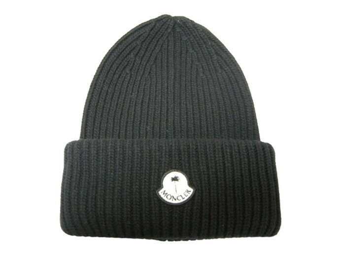 【MONCLER/モンクレール/GENIUS/ジーニアス/8 Palm Angels/パームエンジェルス/BERRETTO TRICOT/ニットキャップ/ニットCAP/ニット帽子/ビーニー/メンズ/レディース/ジェンダーレス/2022-2023AW/秋冬/999/ブラック/黒/3B00007-M1241】
